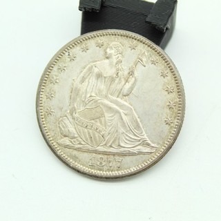 1877 CC 50C Seated Liberty Half Dollar Carson City United States NR #C 367