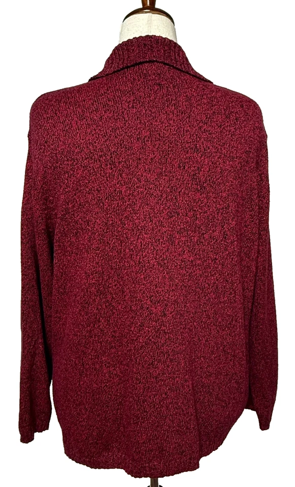 Suéter feminino Hampshire Studio 3X vermelho preto pulôver feriado Natal - Imagem 2 de 4