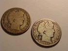 1895 & 1908-D Barber Half Dollar pair