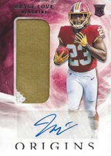 2019 Panini Origins #126 Bryce Love RC Auto Jersey - FB