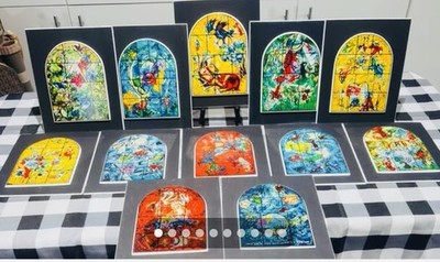 Vintage Marc Chagall Jerusalem Windows Complete 12 Print Portfolio Set Avissar