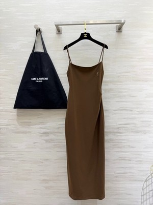 YSL Classic, Elegant, and Versatile Spaghetti-Strap Maxi Dress   Size M