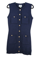 NEW, Reformation Catalina Cotton Mini Dress in Navy Blue Size S #MD0144