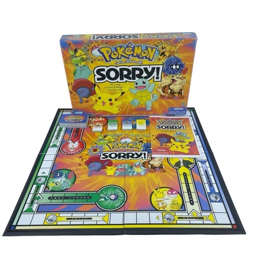 Vintage 2000 Pokemon Sorry Board Game Gotta Catch Em All, Missing Stands