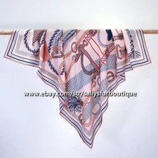 Sallys 70% Cashmere & 30% Silk Wrap Scarf Tassels Print Double Face Shawl 53"
