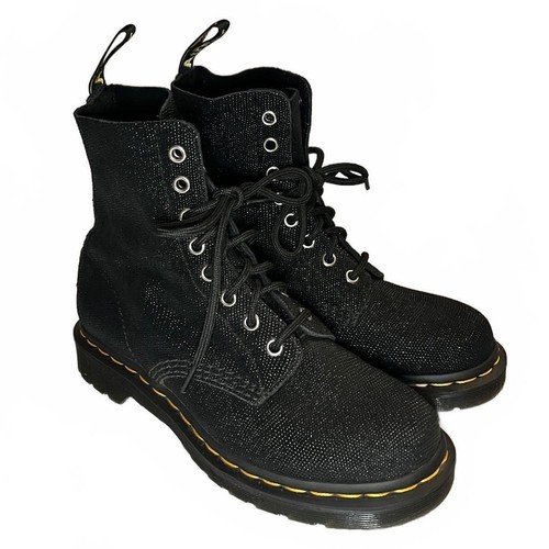 Bottes noires pailletées Dr. Martens 1460 Pascal US 7 UK 5 EU 38 - Photo 2/6