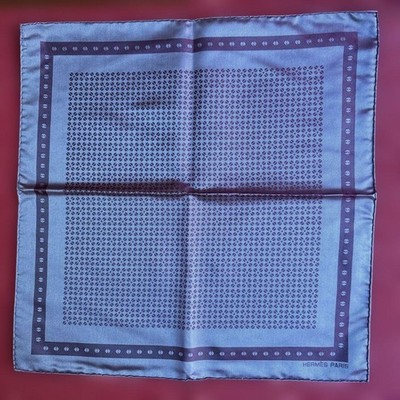 Hermes Silk Scarf Pocket Square
