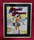 VINTAGE WONDER WOMAN COMIC STRIP CARTOON SHADOW BOX SUPER FRIEND RARE JLA M 1973
