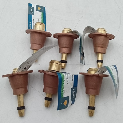 Orbit 54072 Brass Pop-Up Flush Head Sprinkler Lot of 6