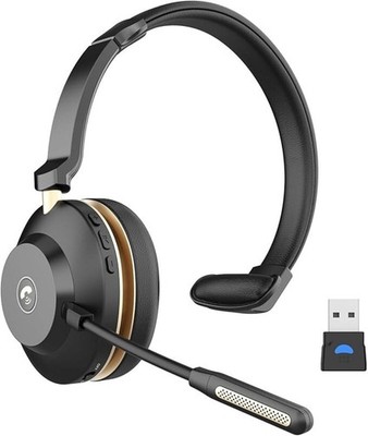 45 Stunden kabelloses Headset mit Mikrofon - Geräuschunterdrückung - Stummschalttaste