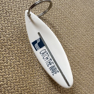 Vintage Keychain Roxborough Manayunk Bank Closed Taken Over Surfboard