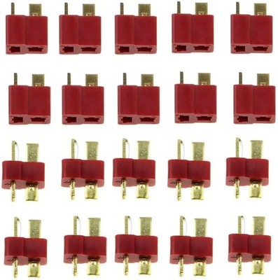 20Pc T Plug Male & Female Connectors Deans Style For RC LiPo Battery Car Plane
