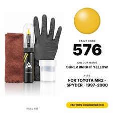 Touch Up Paint For Toyota Mr2 - Spyder 576 Super Bright Yellow Full Kit Roo Bar