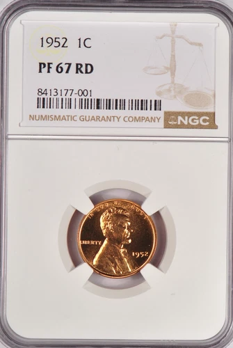 1952 Lincoln Wheat Cent Proof NGC PF 67 RD PR67RD Gem Coin 1C