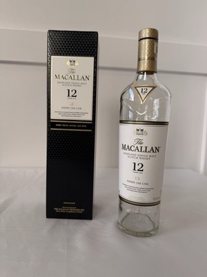 The Macallan Sherry Oak Cask 12 Year Empty Bottle with Box