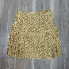 Vintage Telluride Clothing Co. Yellow Floral Mini Skirt - SIZE 6 Garden Party