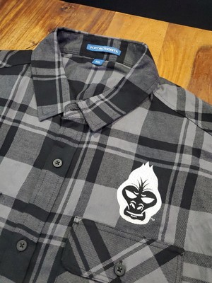 Port Authority Flannel Shirt Men's 2XL Awesome Embroidery Gorilla