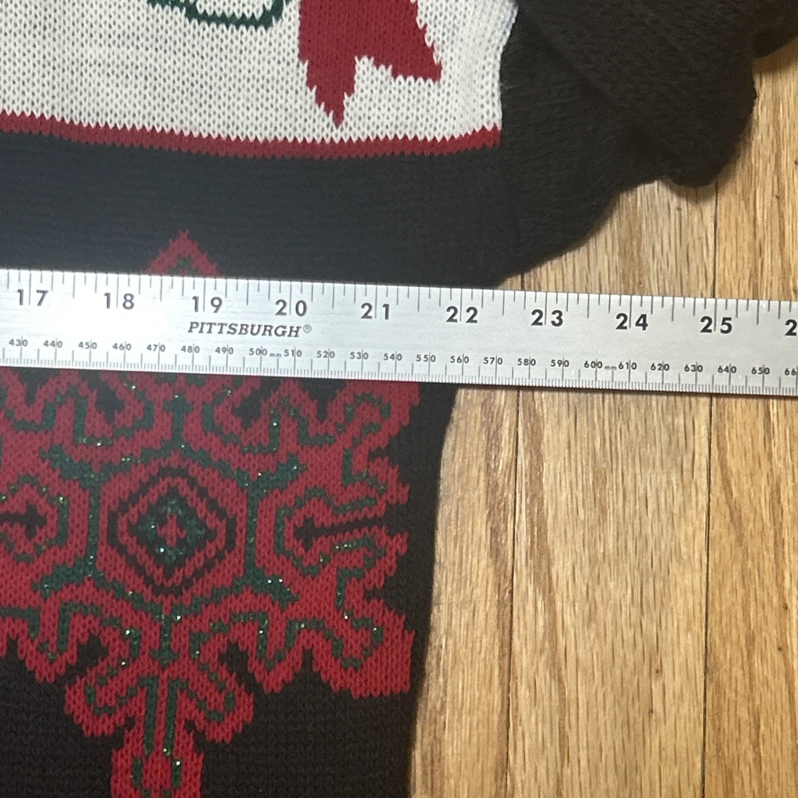 Vintage Nutcracker Christmas Pullover Sweater Sparkly Green Red Large