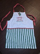 NEW w tag Sleigh Bell Bistro Santa's Official Cookie Taster Apron Christmas