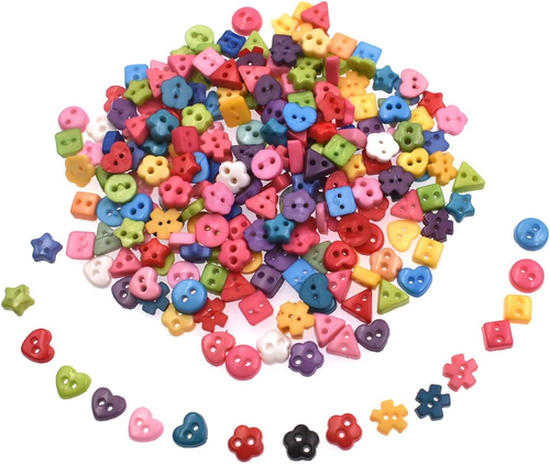 Mini botones de 6 mm 100 piezas mezclados de colores y estilos para costura artesanal hecha a mano hágalo usted mismo - Imagen 12 de 12