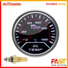 2" 52mm  Pointer white LED Oil Temp Gaue Oil Temperature Meter + Sensor