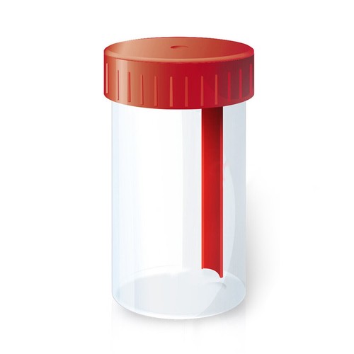 2 Contenitori per feci con paletta e tappo a vite 60 ml - contenitore analisi - Foto 2 di 2