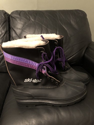 Vintage New Snowmobile Boots By Ski-Doo Purple Stripe Men Size 13 - Picture 2 of 10