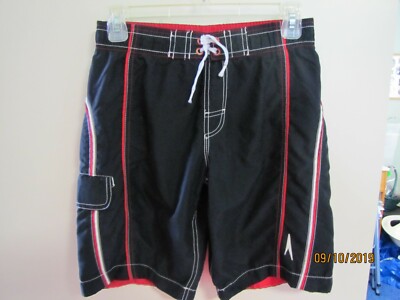 boys black swim trunks