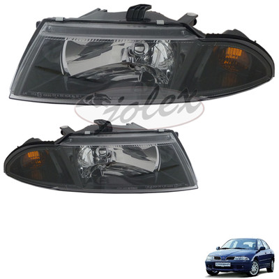 Scheinwerfer schwarz Klarglas rechts+links Set Satz Paar Mitsubishi Carisma 99-