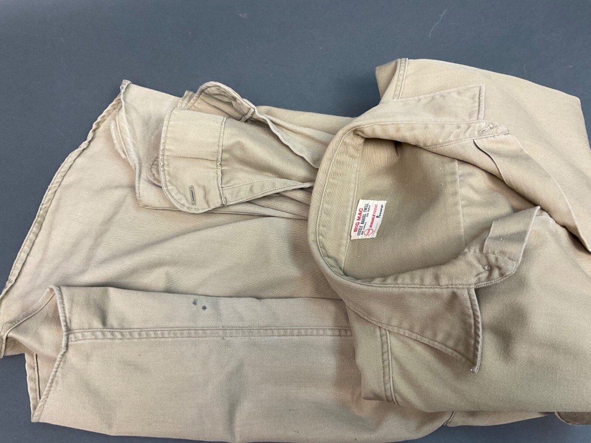 Vtg 1960's Big Mac Penneys Cotton Work Shirt Sanforized Double