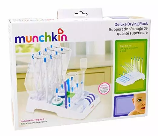 Munchkin Deluxe Drying Rack NO ASSEMBLY PEGS FOLD FLAT HOLDS