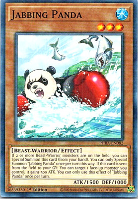 Jabbing Panda PHRA-EN082 Yu-Gi-Oh! Card Light Play 1st Edition