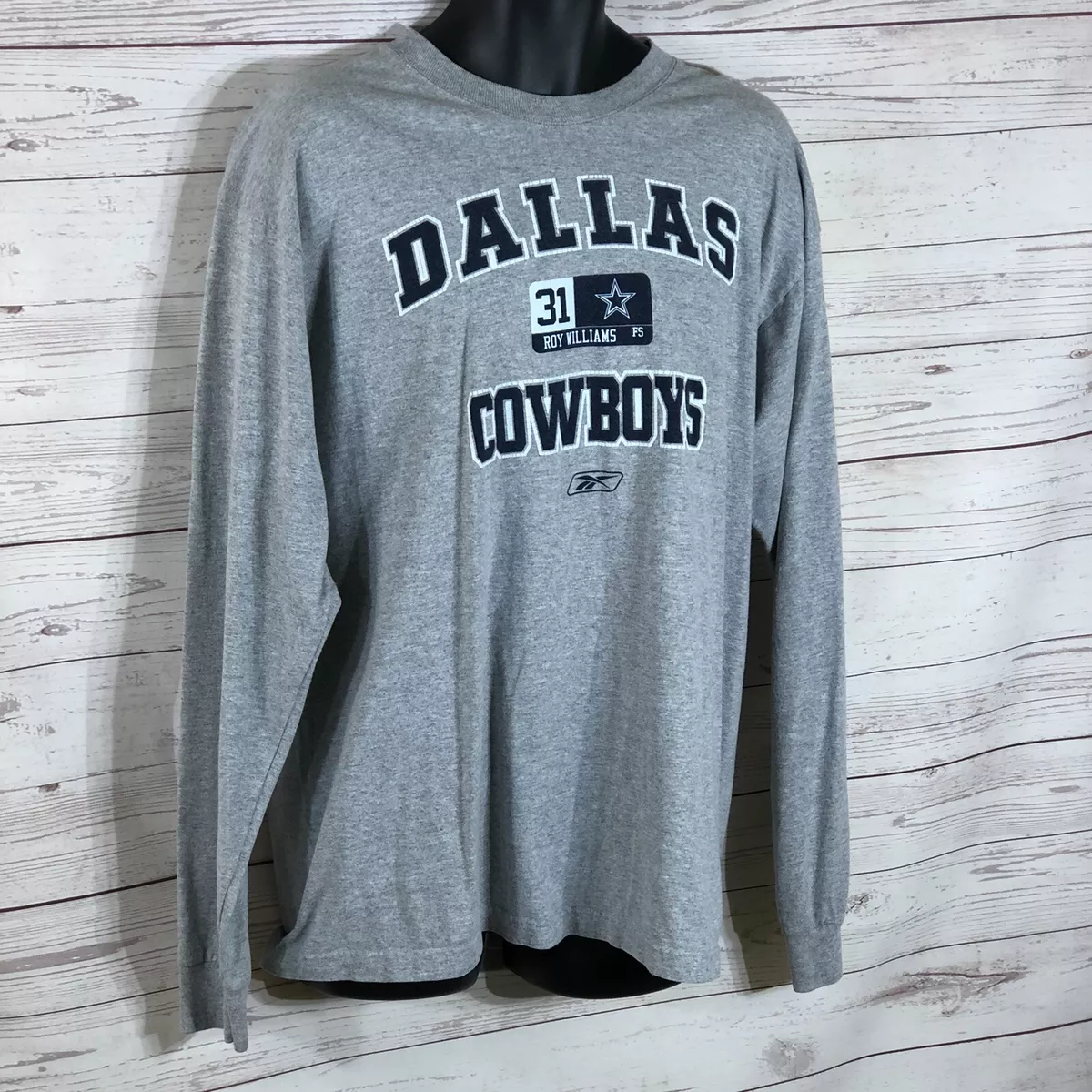 Reebok men s size L Dallas Cowboys 31 Roy Williams Gray long