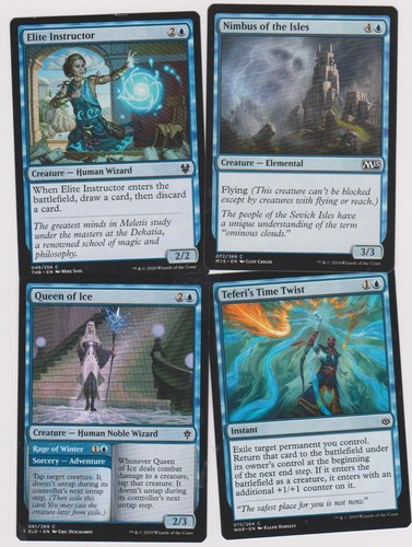 Gettone Magic: The Gathering - Human Wizard (Blu) Di Matt Stawicki, Givememana
