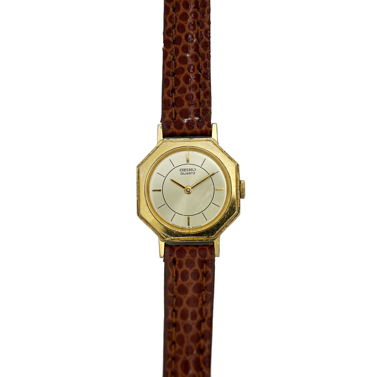Seiko Vintage Gold Plated Ladies 1980 display picture 2