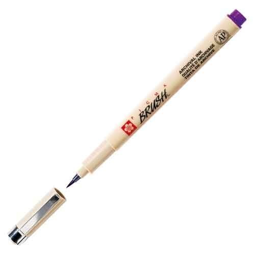 Sakura Pigma Brush Marker Flex Archival Ink Purple Art Cartoon