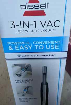 Bissell 3-in-1 Corded Bagless Lightweight Stick Vacuum Hand Vac Quick Release