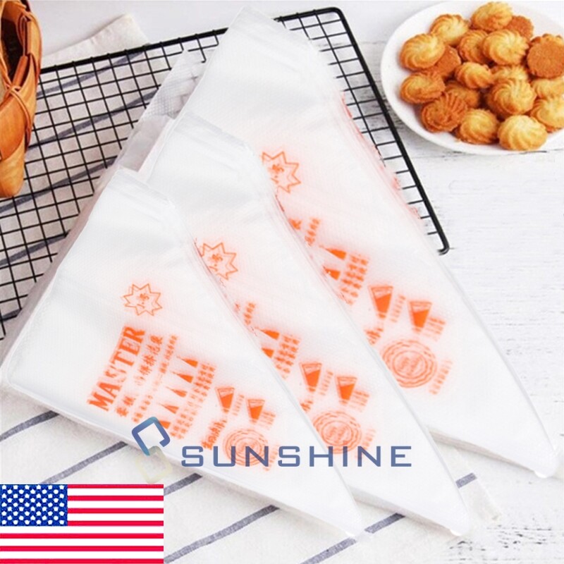 Large Plastic Disposable Pastry Bag Icing Piping Cake Cupcake