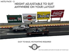 Scalextric Slot car Billboards, Pack of 4 with these 4 Stickers, Multi-Pack 2