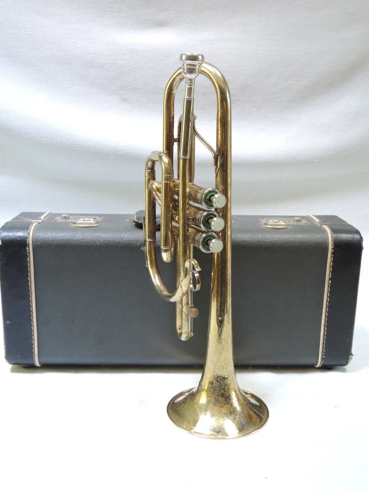Bb Cornet🎺SILVERTONE Blessing 1963 restaurado con Holton MP y estuche 8861 Foto 2 de 4