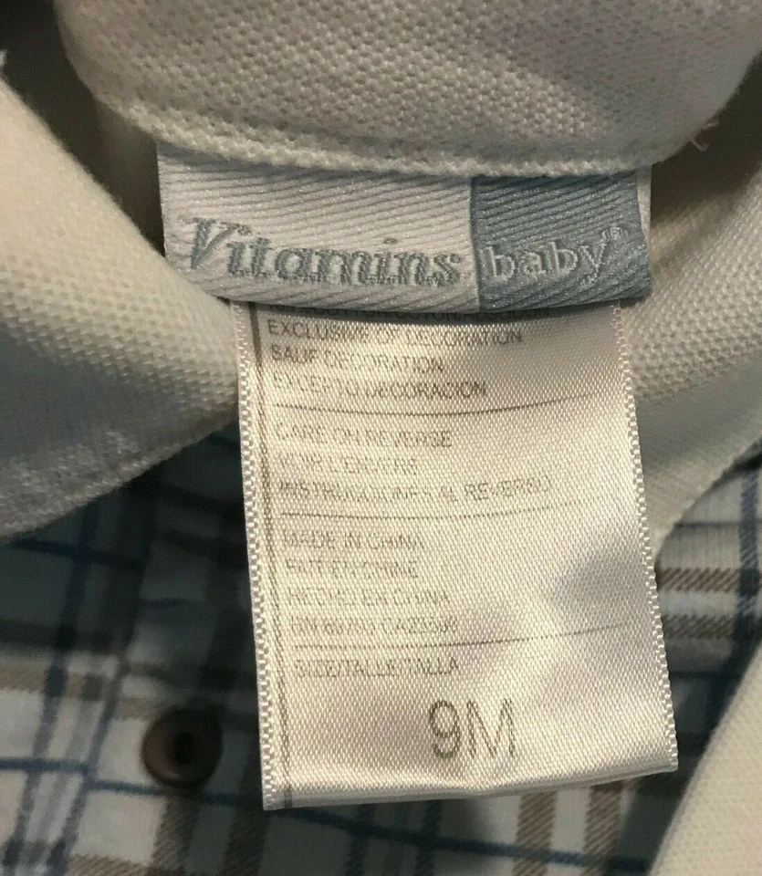 VITAMINAS BEBÉ-Bebé Niños Infantes Talla 9M 2 Piezas Adorable Cachorro 2Fer Camisa Chaleco Pantalones Foto 4 de 4