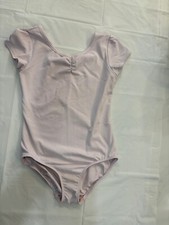 GIRLS PINK GYMNASTICS/TUMBLING OR BALLET LEOTARD 7/8  REMOVABLE SKIRT DANSKIN 6