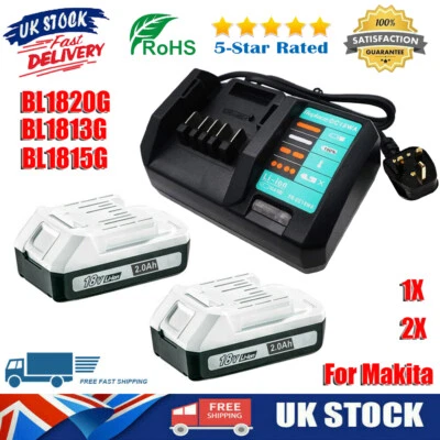 18V For Makita G-Series BL1815G Battery BL1820G BL1811G BL1813G DC18WA Charger