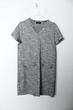 Jessica Womens Txtured Pocket Shift Dress -Grey - Size Small (49b)