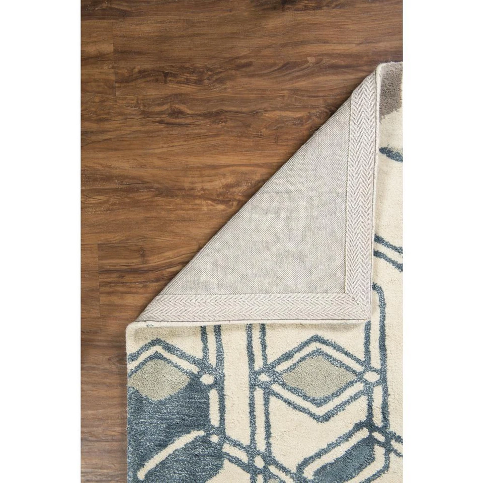 Alfombra Aspire Triangle azul claro y crema 2x3 Foto 2 de 4