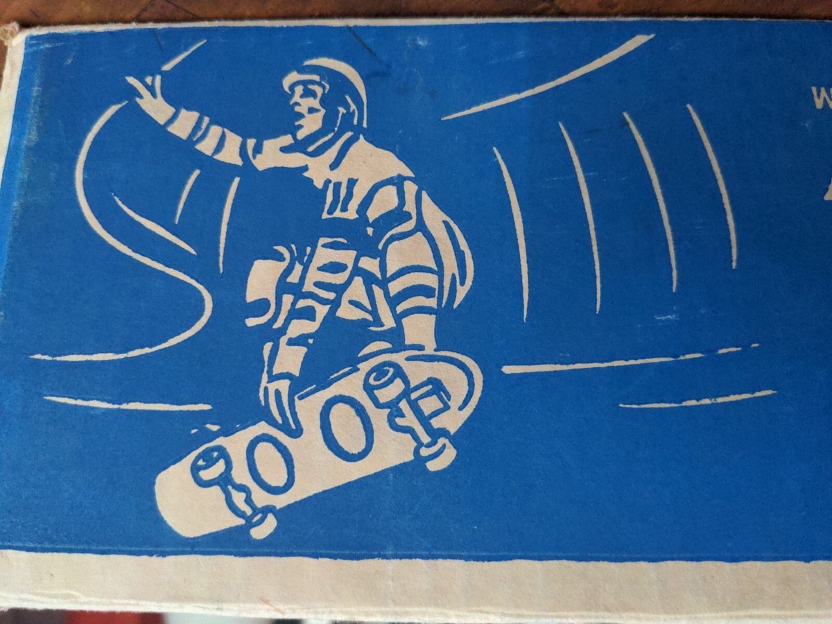 vintage 80s VANS大判紙バナー RaRe VinTagE VANS Off The Wall GraPhiC SHOEBOX Blue White 80s SHOE