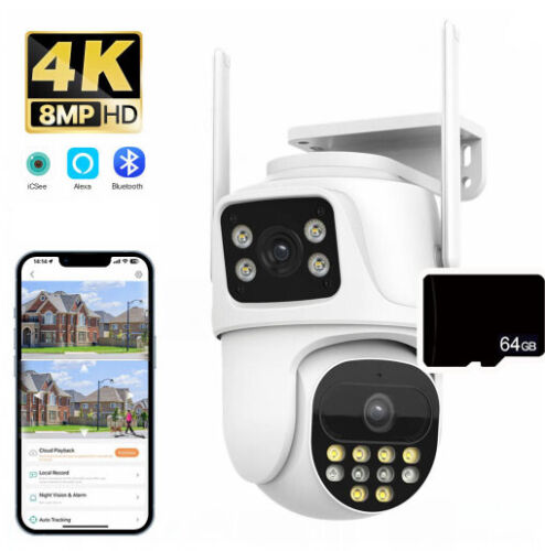 8MP 4K ICSEE Wifi Security PTZ Night Vision AI Auto Tracking Camera Dual Lens - Picture 16 of 16