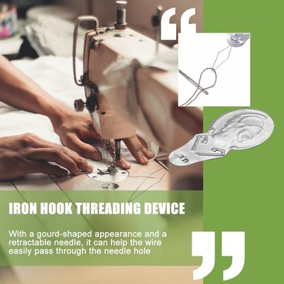 50Pc Bow Wire Needle Threader Stitch Insertion Machine Thread  Sewing Hand U4Z0