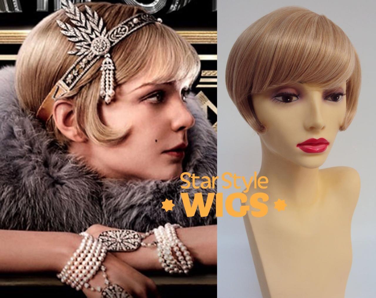 DELUXE DAISY GATSBY DOWNTON1920s 30s BLONDE FLAPPER CHARLESTON COSTUME WIG