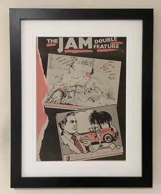 THE JAM+A BOMB IN WARDOUR STREET+I WISH+1978+ORIGINAL FRAMED POSTER SIZED AD